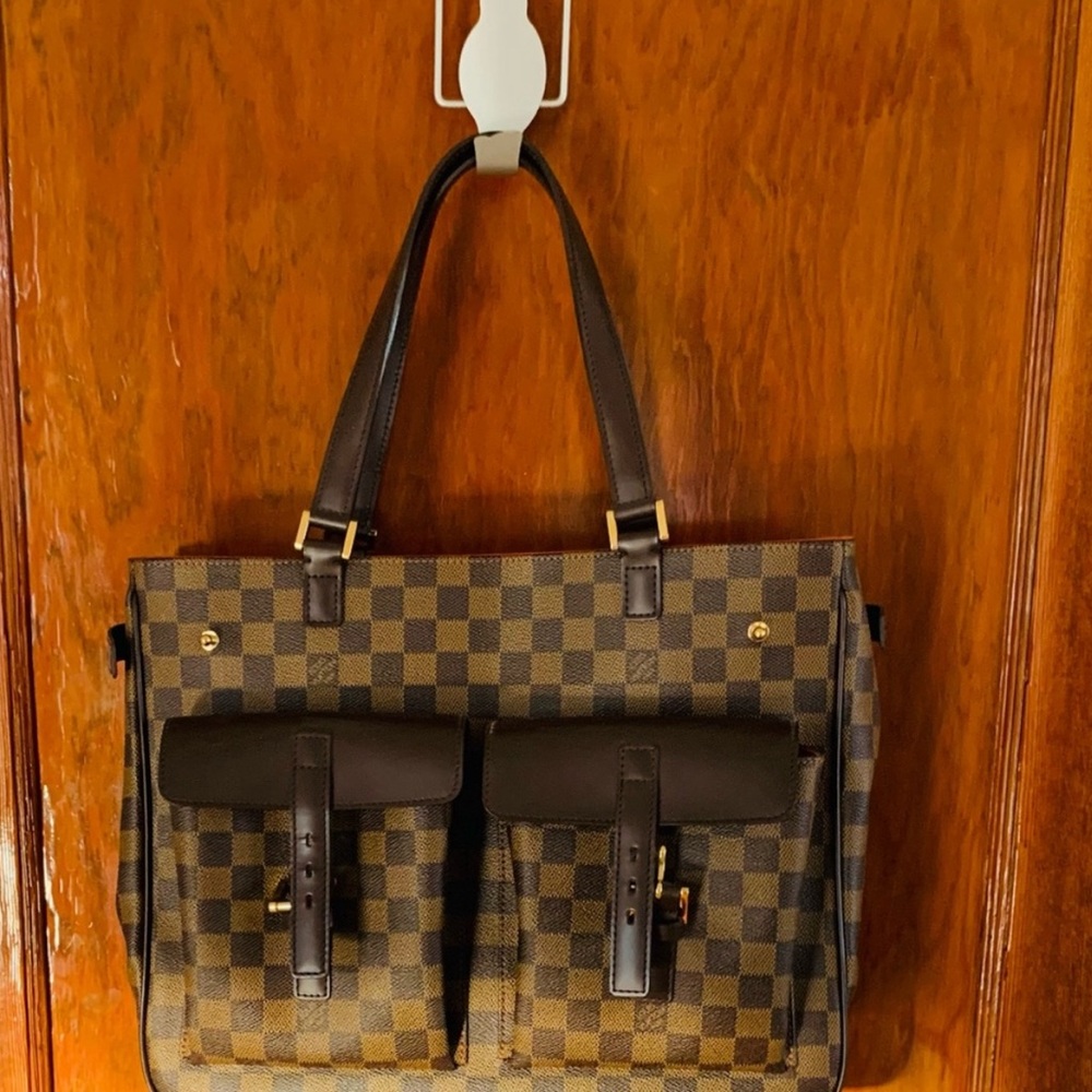 Authentic Louis Vuitton Damien Ebene Canvas Uzes Tote